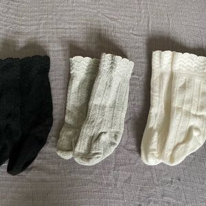 Newborn Thigh High Socks. 3 Pairs